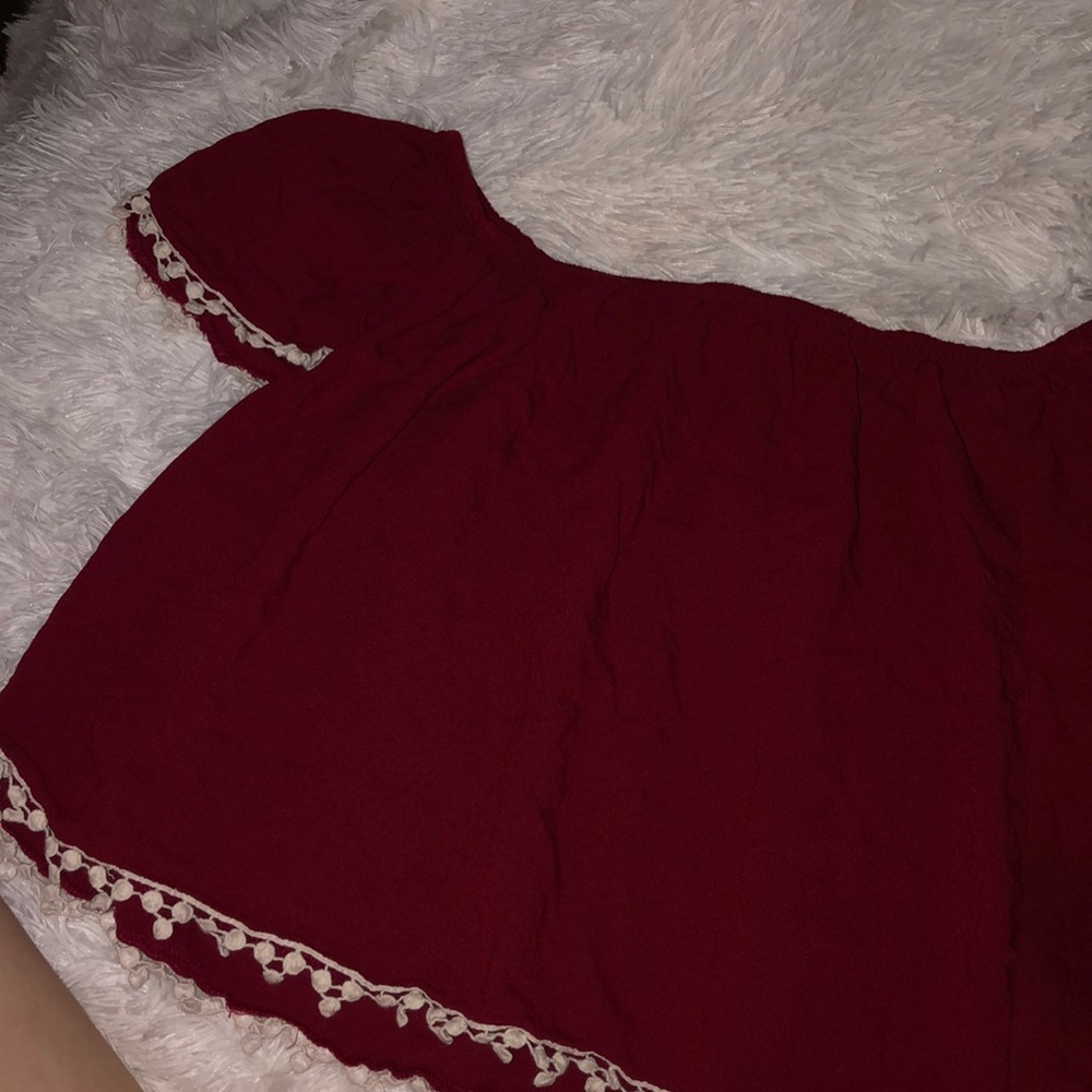 Red crop top